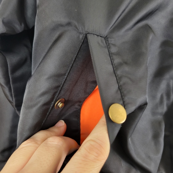 Women's MOD REF black zip front minimalist casual short length bomber jacket - Picture 4 of 11